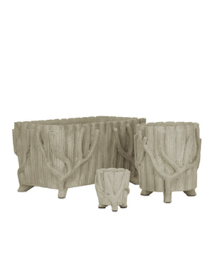 Medium Faux Bois Planter