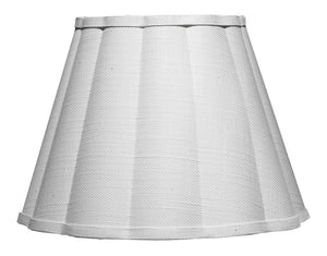 Scalloped 1-Light Wall Sconce, White Linen