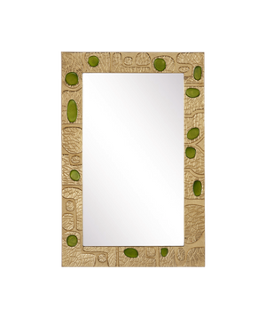 Beau Monde Gold & Green Mirror