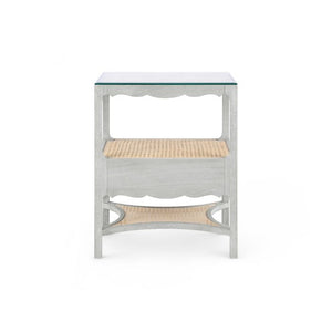 Arianna 1-Drawer Side Table- Soft Gray