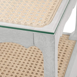 Arianna 1-Drawer Side Table- Soft Gray