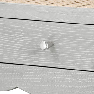 Arianna 1-Drawer Side Table- Soft Gray