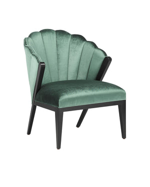 Janelle Black Chair - Velluto Viridian