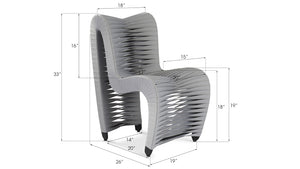 Seat Belt Dining Chair, Gray/Gray