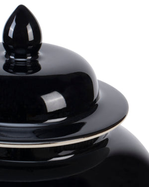 Imperial Black Small Temple Jar