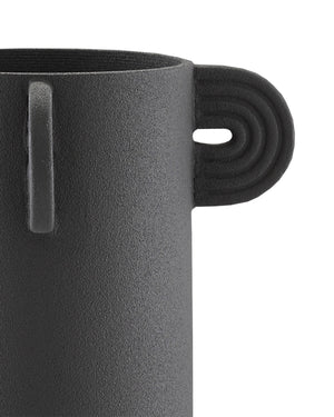 Happy 40 Tube Black Vase