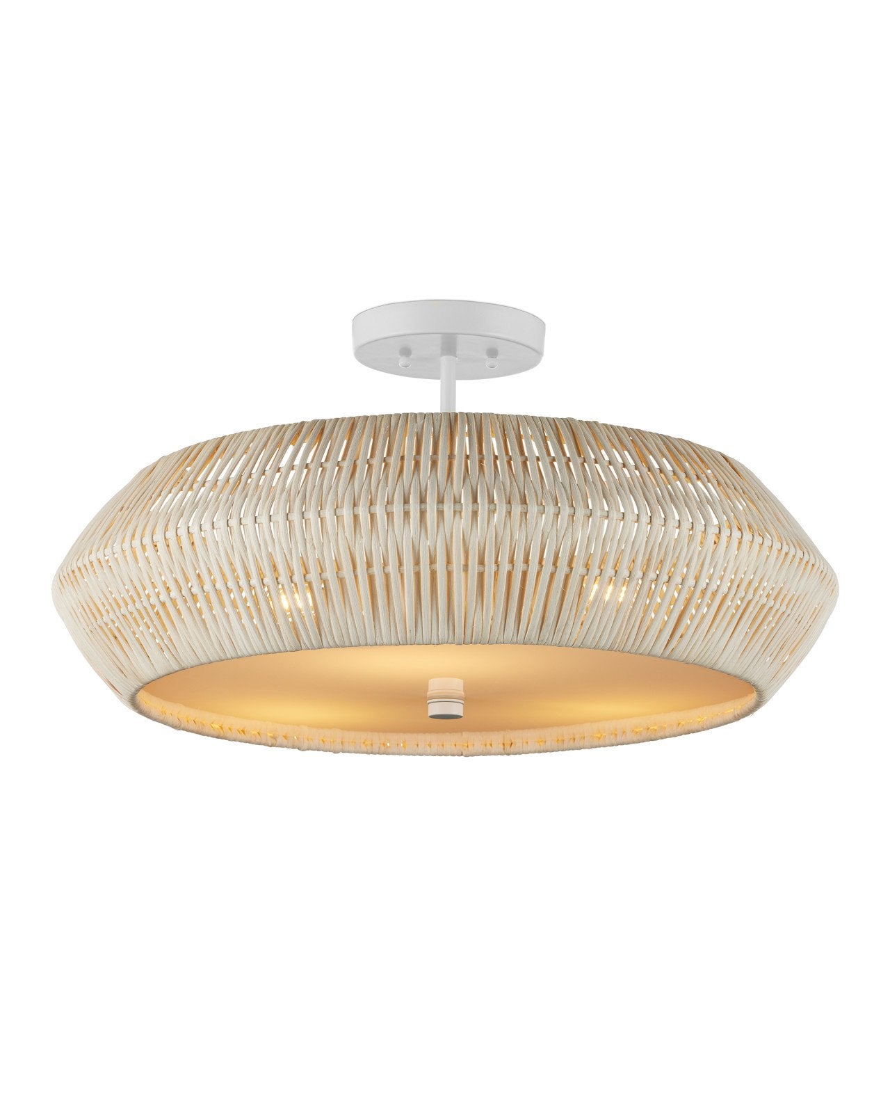 Antibes White Semi-Flush Mount