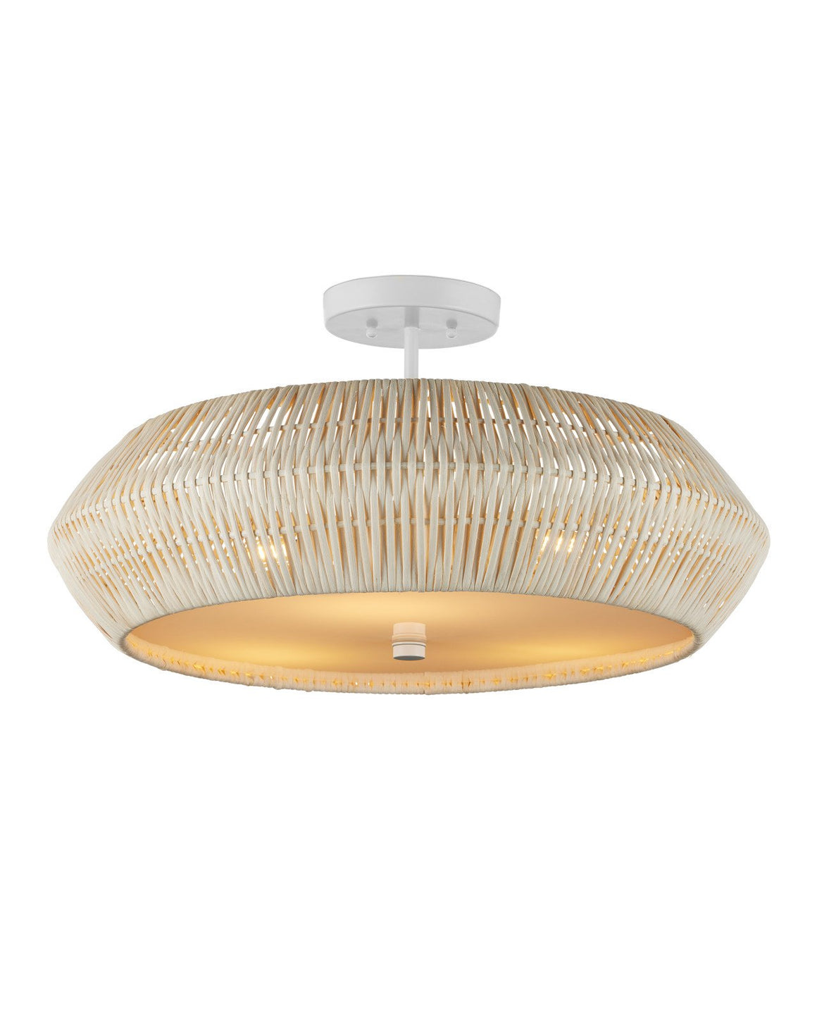Antibes White Semi-Flush Mount