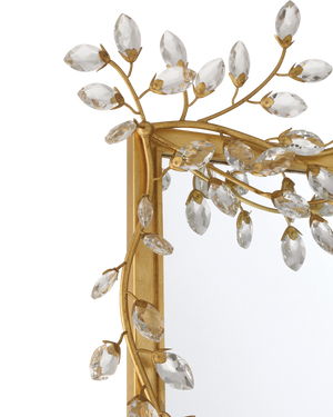 Forget-Me-Not Gold Rectangular Mirror