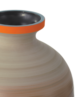 Happy 80's Gray, Beige, Orange & Blue Vase Set of 3