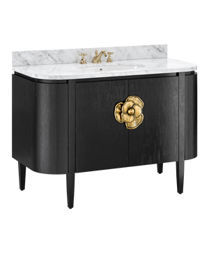 Briallen 48" Black Vanity with Oval Undermount Sink