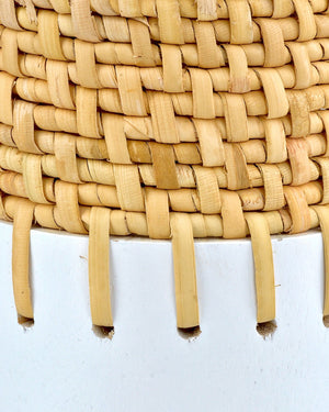 Kyoto Rattan & White Vase