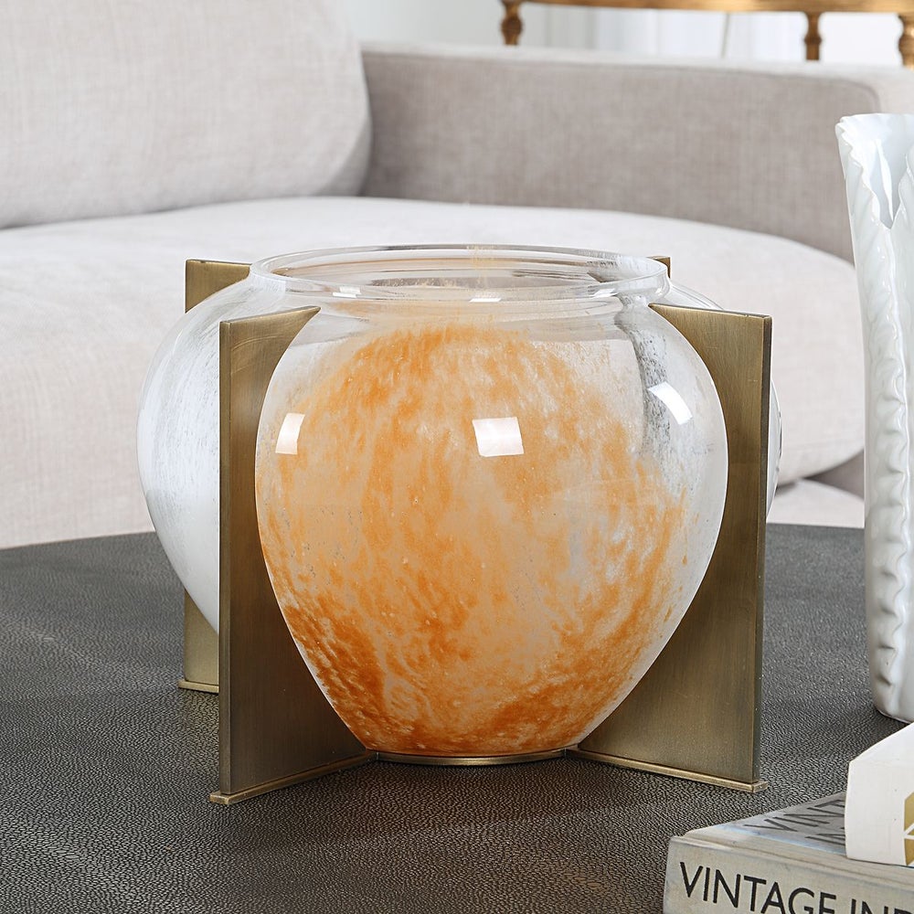 Uttermost Ripple Vase Uttermost Amber Swirl Vase - Scenario Home