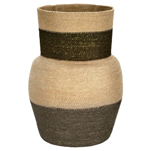 Butterfly Seagrass Basket, Green
