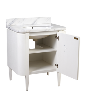 Briallen 30" White Vanity with Oval Undermount Sink