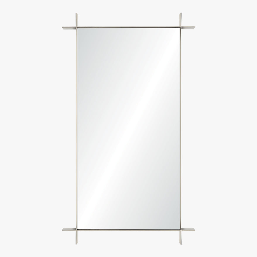 Crossed Polished Stainless Steel Mirror
