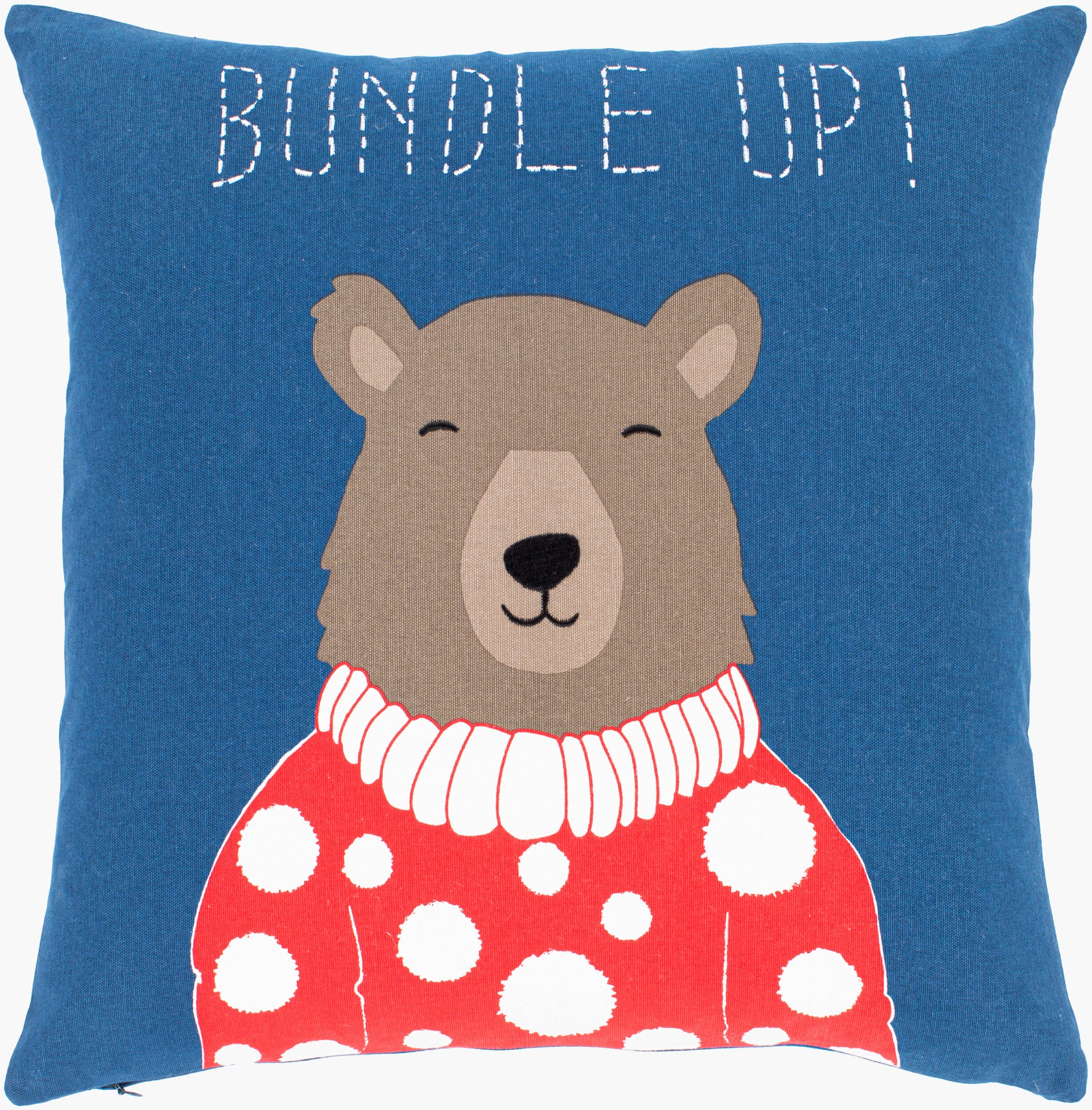 Surya Bundle Up Bear BUB-001 Accent Pillow