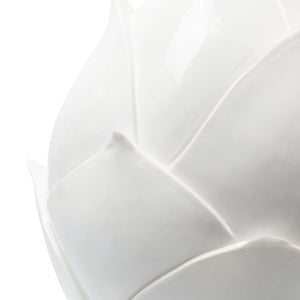 Budding Lamp with Shade 17-inch White Linen, with Gold | Budding Collection | Villa & House