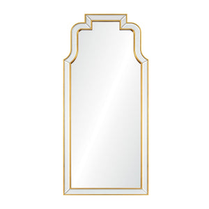 Queen Anne Distressed Gold Leaf Mirror