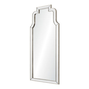 Queen Anne Distressed Silver Leaf Mirror