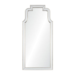Queen Anne Distressed Silver Leaf Mirror