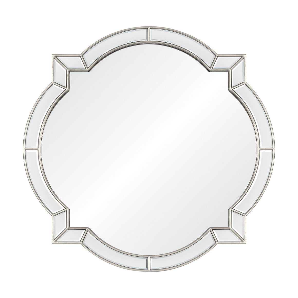 Queen Anne Beveled Distressed Silver Leaf