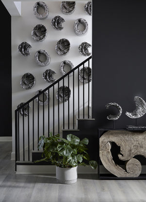 Cast Eroded Wood Circle on Stand