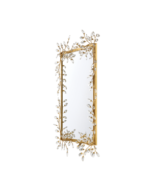 Forget-Me-Not Gold Rectangular Mirror