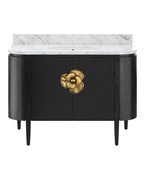 Briallen 48" Black Vanity with Oval Undermount Sink