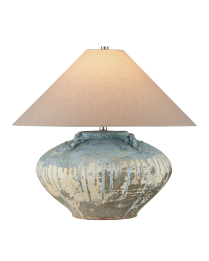 Catania Antique Blue Drip Table Lamp