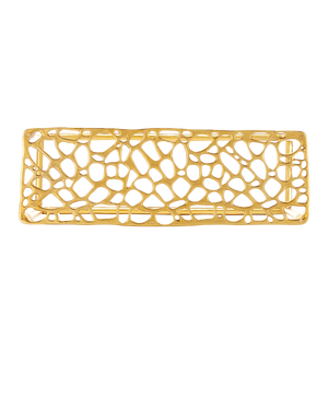 Honeycomb Gold Console Table