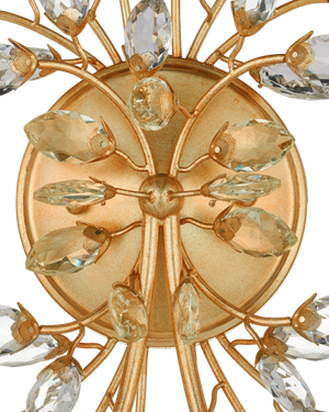 Forget-Me-Not Gold Wall Sconce