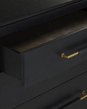 Verona Black Three-Drawer Chest