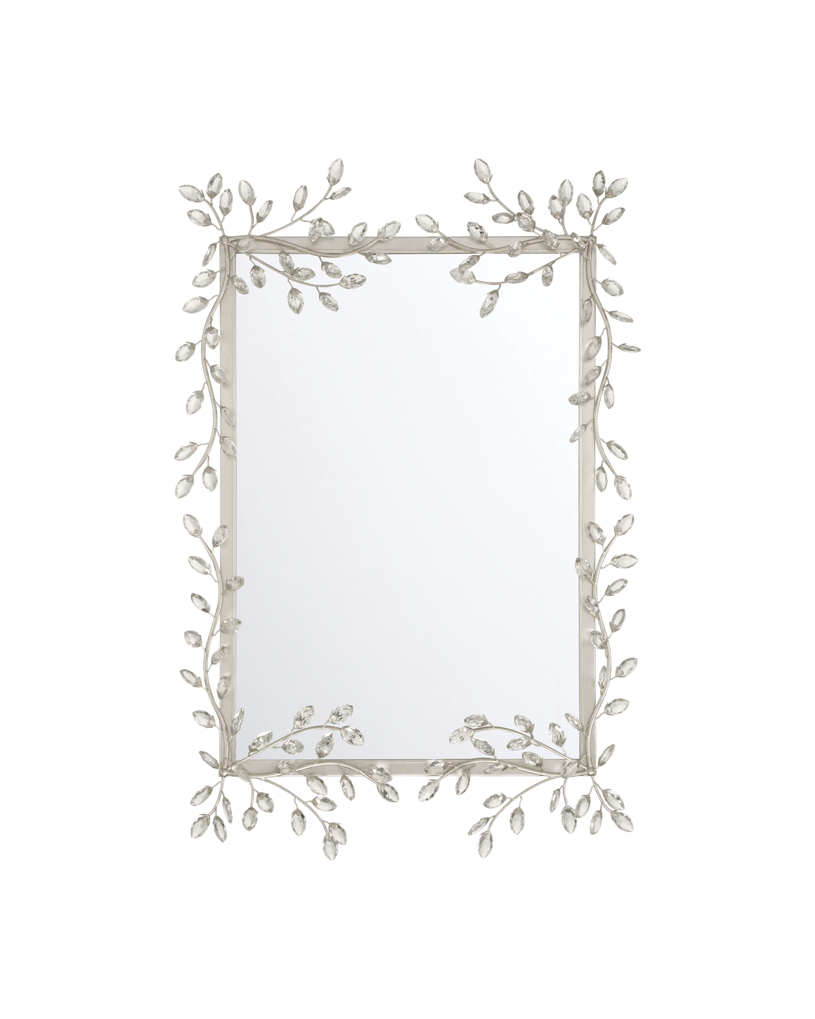 Forget-Me-Not Silver Rectangular Mirror