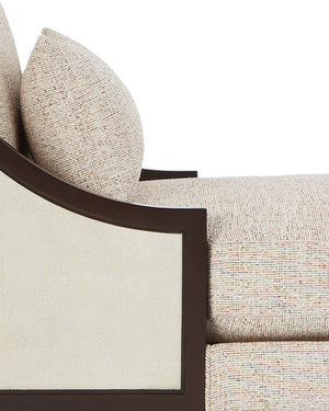 Evie Walnut Chaise - Fava Rosada
