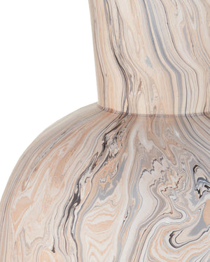 Gray Tall Marbleized Vase