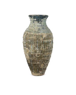 Lipari Extra Large Antique Blue Drip Urn