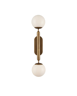 Barbican Double-Light Brass Wall Sconce