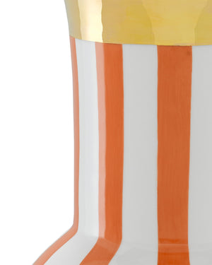 De Luca Large Coral Strip Vase
