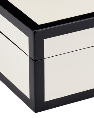 Ivory Lacquer Box Set of 2