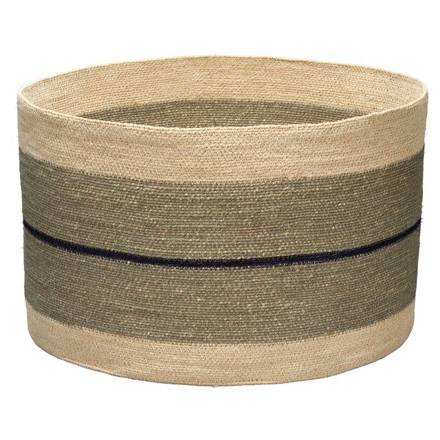 Cricket Seagrass Wide Basket, Green