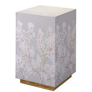 Garland Floral Accent Side Table, Dove