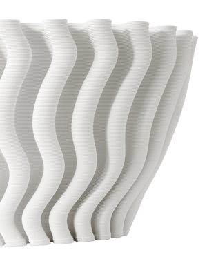 Ripple White Vase