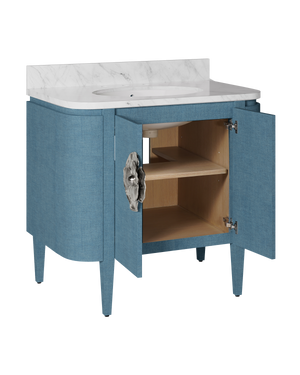 Briallen 36" Blue Vanity with Oval Undermount Sink
