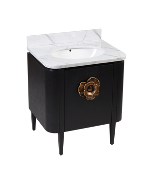 Briallen 30" Black Vanity with Oval Undermount Sink