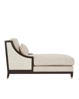 Evie Walnut Chaise - Fava Rosada