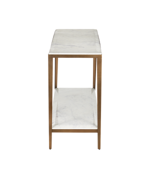 Oblique Marble Console Table