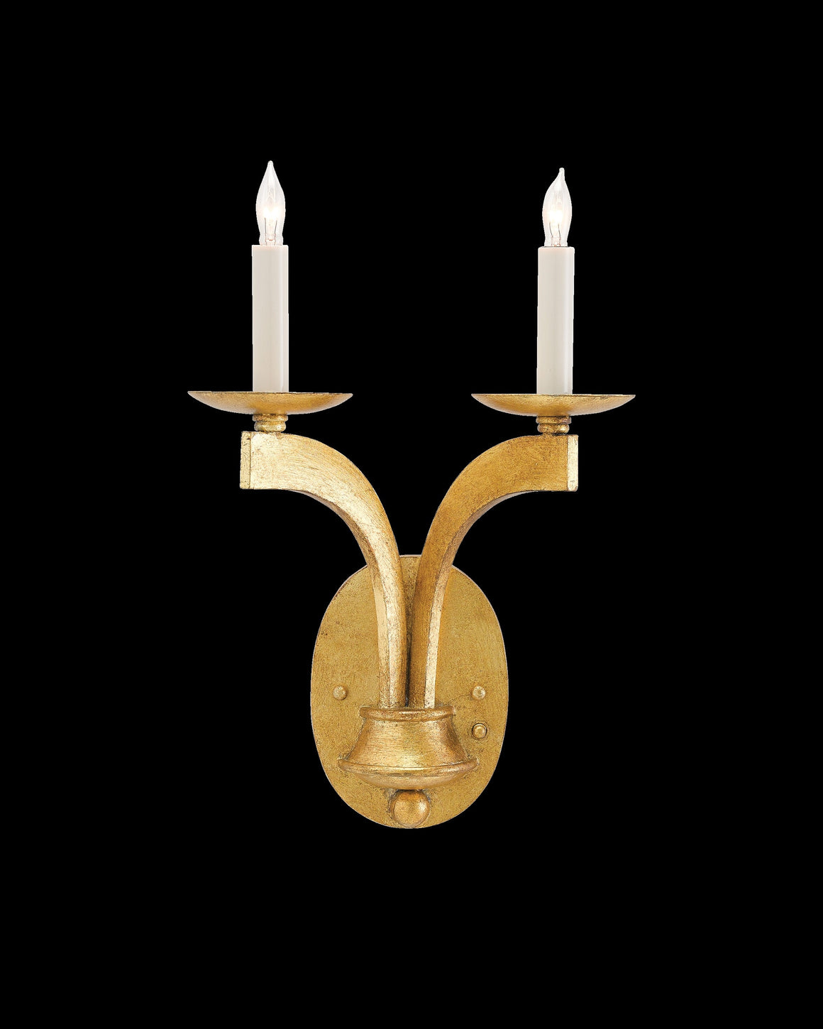 Venus Silver Wall Sconce -Antique Gold Leaf