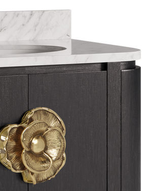Briallen 36" Black Vanity with Oval Undermount Sink