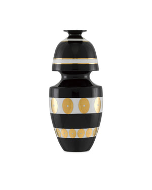 De Luca Black & Gold Gourd Vase